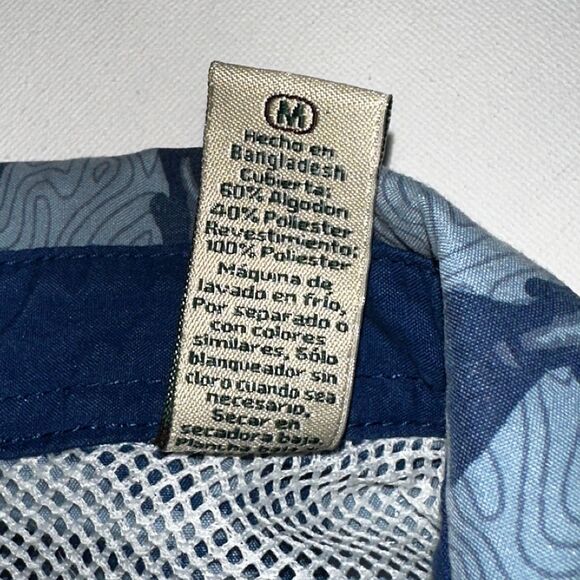 Tallwoods Mens Shirt Medium Blue Element Wear Button Up Short Sleeve Vented Fish - Picture 8 of 10